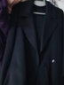 尚都比拉长款100%羊毛大衣女冬季高级感收腰双面毛呢外套 黑色 XL  实拍图