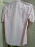 佐马仕 短袖衬衫男士衬衣商务休闲大码职业装工装夏季免烫修身工作服 DX2665粉色斜纹短袖 38/M（105-115斤） 实拍图