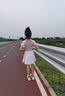 羽克儿童泳衣女孩2026新款中大童连体游泳衣女童学生专业训练游泳装备 少女粉（配套内置底裤） S码【建议身高130—140cm】 实拍图
