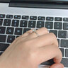 星眸珠宝 白18K金铂钻石戒指男女婚戒天然钻真钻戒子扭臂镶订结婚礼物 雪花六爪直臂-13分钻50分效果F-G 实拍图