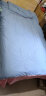 曼克顿（MANKEDUN）悦柔水洗棉四件套120g加厚磨毛耐用纯色轻绣床单被套床上三套件 双拼-奶绿深绿 0.9-1.2床适用/被套1.5*2.0m 实拍图