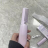 初先无线充电款直发梳 卷发棒 卷直发器造型梳卷直两用迷你负离子美发拉直梳子头发高颅顶蓬松懒人神器 蓝光护发【直卷两用+一梳就顺+无线便携】葡萄紫 实拍图