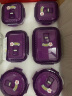 乐扣乐扣（LOCK&LOCK）耐热玻璃保鲜盒6件套礼盒装 带气孔盖便当盒 紫色LLG445S924 实拍图