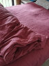 黄河口老粗布床单加厚【A类纯棉 】粗布床单纯棉 纯棉床单1.8×2米床 全棉床单 小格子酒红色 250X250cm适合1.8、2.0米床 实拍图