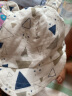 aqpa新生儿夏季帽子婴儿太阳帽男女宝宝外出防晒遮阳棉纱布鸭舌帽 白底蓝咖三角 3-6个月（适用头围38-41cm） 实拍图