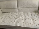 太美鑫水洗全棉亲肤沙发垫四季通用防滑布艺简约现代纯棉坐垫子套罩盖布 A-扇贝-米白(双面) 70*150cm 实拍图