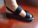 卓诗尼厚底凉鞋女2025年夏季新款增高休闲舒适女鞋子仙女风运动沙滩鞋女 黑色 37 实拍图