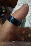 今舞 手机挂绳短款防摔指环扣中国风可拆卸钛钢智能温感戒指挂件挂饰 苹果华为小米ov男女款手机壳通用 蓝色 实拍图