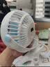 卡西道夫小电风扇家用轻音迷你usb学生宿舍办公室电扇台式床上桌面床头用可充电大风力手持随身便携台扇 【摇头】20面宽充插两用2倍电量 送 usb充电线 实拍图
