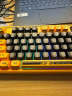 英菲克（INPHIC）K901有线键盘 办公键盘 游戏键盘 87键舒适手感轻音便携适用于台式电脑笔记本 黑黄色 实拍图
