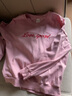 歌佰芬睡衣女秋冬季纯棉长袖睡衣女冬休闲家居服圆领可外穿全棉运动套装 64253中紫 L （100-115斤） 实拍图