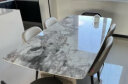顾家家居（KUKA）意式天然大理石餐桌椅家用饭桌方桌PT7117T 1.6M餐桌+大象灰椅*6 晒单实拍图
