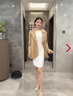 黎依奴（LISLAVE）显瘦连衣裙女裙装新款夏设计感圆领中长款裙子无袖OL高端晚礼服 白色 M 实拍图