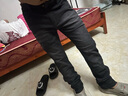 皮尔卡丹（pierre cardin）牛仔裤男秋冬款休闲裤男修身弹力裤子男士直筒裤男装加绒加厚长裤 黑色+黑色【春秋款】 30 【腰围2尺3】 实拍图