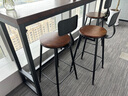 木办实木吧台桌家用奶茶店咖啡厅图书馆餐厅休闲吧阳台高脚长条餐桌椅 实拍图