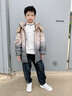 G.DUCKKIDS小黄鸭男童羽绒服2025新款韩版儿童冬中大童装拼色渐变外套过年服 卡其色 120 建议身高120CM左右 实拍图