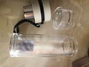 名锐玻璃杯茶水分离杯茶杯双层玻璃泡茶杯男士家用耐热水杯定制LOGO 玻璃款-灰色450ML+杯套杯刷 实拍图