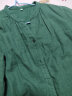 无印良品（MUJI）女式 木棉混双层纱织长袖罩衫女士衬衫衬衣外套  BC2IZC4S 烟熏绿色 M(160/84A) 晒单实拍图