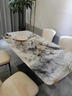 百裕达奢石岩板餐桌椅长方形彩晶石大理石桌子轻奢微晶石家用超晶石饭桌 120cm 单桌（颜色联系客服） 实拍图