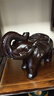 刻木东方木雕大象摆件实木工艺品 红木吉祥对象开业礼品 大号木质大象一对 A黑檀木 长28-宽13-高18厘米 一对 实拍图