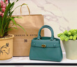 CHARLES&KEITH金属扣带手提单肩妈妈包凯莉包包女包生日礼物CK2-50160102 Teal蓝绿色 M 实拍图