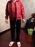 邦奥瑞达中老年运动套装女春秋款运动装妈妈外套中年妇女休闲运动服三件套 2315酒红 XL（建议105-118斤） 实拍图