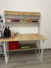 幻狐 （DREAM FOX ） 电脑桌台式带书架书房家用卧室写字桌现代简约书桌书柜组合 【桌椅组合】田园橡木色120CM 实拍图