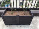 易栽乐（Yizail） 2.5S种植箱咖啡色塑料种菜盆 阳台种菜组合式长方形庭院大花盆 加深1联种植箱40*40*43cm 实拍图