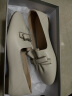 森达（SENDA）浅口单鞋女秋季新商场同款真皮舒适平跟通勤皮鞋SKY01AA3 米白 39 晒单实拍图