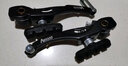 自行车V刹器山地车V刹夹器铝合金刹车闸带刹车皮单车V形刹车套装 黑色一对装+线管*2 实拍图
