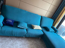 钟爱一生沙发套罩全包全套懒人沙发盖布四季通用贵妃位全包加厚弹力坐垫子 玉米绒 青蓝色 L码(沙发长度190-230cm适用)三人 实拍图