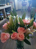 馨仪鲜花速递玫瑰向日葵康乃馨花束生日礼物全国同城配送 百合粉玫瑰混搭 实拍图