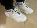 安踏（ANTA）男鞋运动鞋2025官方新款复古潮流网面透气跑步鞋休闲旅游老爹鞋子 象牙白/棋盘灰/香槟色 40 实拍图