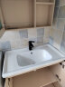 九牧（JOMOO）浴室柜 陶瓷一体盆抗菌悬挂洗脸盆柜组合淡藕色80cm A2721-15AK-1 晒单实拍图