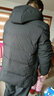 啄木鸟羽绒服男中老年人加厚连帽爸爸冬装中年男士外套大码宽松爷爷衣服 短款-虾青色 3XL(建议155-170斤) 实拍图