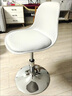 卡森哲吧台椅前台可升降靠背椅子简约轻奢现代酒吧客厅直播收银高脚凳 白银矮腿【矮款38-52cm高可调】 实拍图