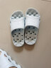 BAIHOU白猴侧漏水防滑按摩镂空男女儿童学生浴室洞洞凉拖鞋 天蓝25-26 实拍图