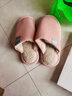 卡帝乐鳄鱼棉拖鞋女冬季居家地板拖保暖毛毛月子鞋子女 0625A 实拍图