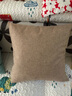 安茹刘朝 素色棉麻加厚正方形靠枕纯色家用沙发靠垫亚麻棉麻大抱枕客厅汽车靠背枕垫可拆洗不掉色 卡其色（素色亚麻） 50*50cm枕套+枕芯 实拍图