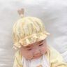 贝娜茜婴儿帽子秋冬款春秋薄款0-3个月6可调节渔夫帽盆帽婴幼新生儿胎帽 PM150-粉色 6-15个月（44-48CM）加绒款 实拍图