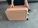 欧遥高颜值子母行李箱次日达小型登机拉杆箱女学生耐用可坐密码旅行箱 粉色【折叠杯架+充电口+化妆包】 20英寸 【可上飞机免托运】 实拍图