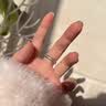 MZMZ蒹葭白露情侣戒指PT950铂金对戒男女款求订婚情人节七夕礼送女友 【就近仓直发/当次日达】轻贵活口对戒（热销推荐） 免费刻字（闭口/活口均有） 实拍图