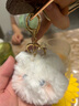 远硕腮红猫猫球好rua毛茸茸手作毛绒球球猫咪钥匙扣可爱少女心挂件 白球猫猫（蓝色） 实拍图