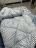 雅鹿·自由自在A类抗菌纤维被子被芯秋冬天季加厚被褥棉被5斤180*220cm 蓝小格 实拍图
