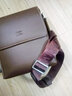 七匹狼单肩包男士斜挎包男商务包牛皮翻盖公文手提包 1A90112咖色小号 实拍图