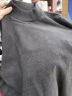 【两件装 加绒可选】毛衣男秋冬季针织衫打底毛衫新款半高领毛衣加厚保暖毛线衣潮流 黑色+深灰色 XL 实拍图