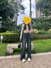 相伊恋人复古牛仔裤女春秋2025年新款宽松阔腿裤小个子高腰显瘦黑色直筒裤 复古蓝 XL 【建议117-128斤】 实拍图