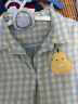 戴维贝拉（DAVE＆BELLA）儿童衬衫男童衬衣萌趣宝宝上衣夏装小童格子衫男孩休闲衣服 黄色 100 cm（建议身高90-100cm） 实拍图