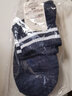 无印良品 MUJI 男式 合脚直角 足底起绒 短袜 袜子男袜DAD09A1A短筒休闲袜 烟熏蓝色条纹 25-27cm 实拍图