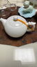 杰艺陶瓷茶具羊脂玉品茗杯功夫盖碗茶壶茶杯德化白瓷茶盏泡茶主人单杯 羊脂玉【茶壶】素白龙耳壶 实拍图